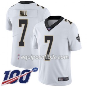 Camiseta Hombre NFL New Orleans Saints Taysom Hill 7 Nike Blanco Stitched 100th